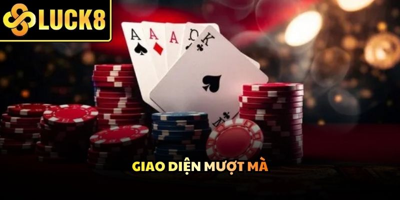 Giao diện sang trọng giúp người chơi cảm nhận không khí của sòng bài quốc tế